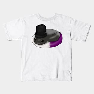 Asexual Snake in a top hat Kids T-Shirt